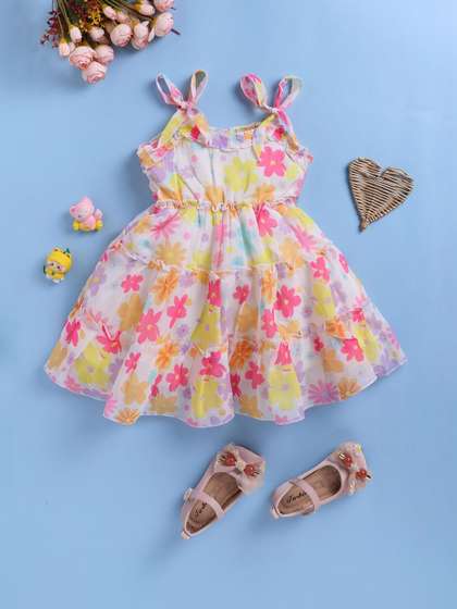 Blushh Berry Floral
                    Print Fit & Flare Dress