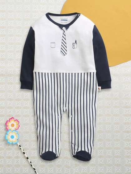 BUMZEE Boys Striped
                    Sleepsuit