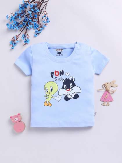 YK X Tinyo Infant Girls
                    Looney Tunes Print T-shirt