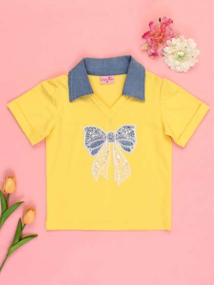 CUTECUMBER Girls Cotton
                    Tops