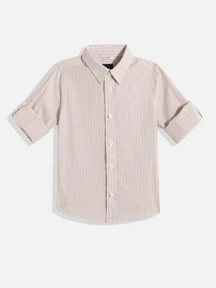 Allen Solly Junior Boys
                    Striped Pure Cotton Casual Shirt