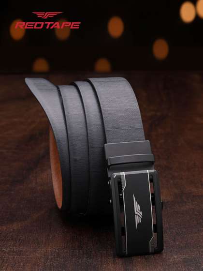 Red Tape Men Blue &
                    Tan Textured Reversible Autolock Belt