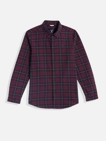Allen Solly Junior Boys
                    Tartan Checked Pure Cotton Casual Shirt