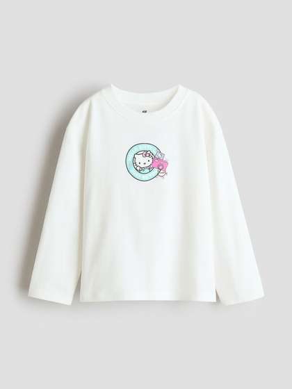 H&M Long-Sleeved
                    Printed Top