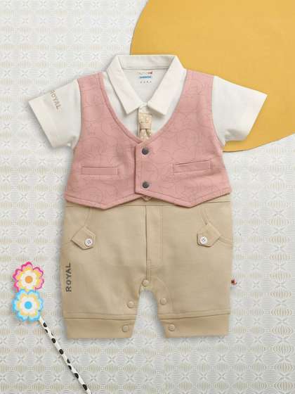 BUMZEE Infants Boys
                      Cotton Rompers