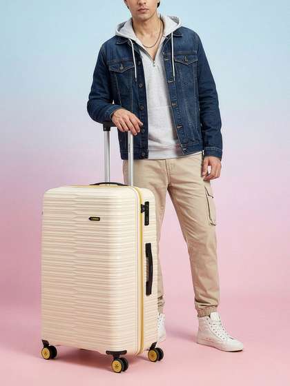 WROGN Magnite
                        Textured Large Hard Suitcase Trolley Bag-
                        51-100L