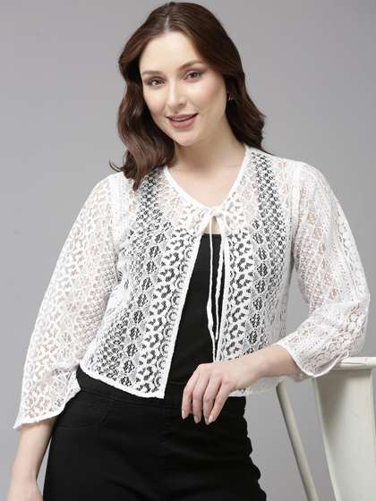 Style Quotient Women
                        Crop Tie-Up Shrug