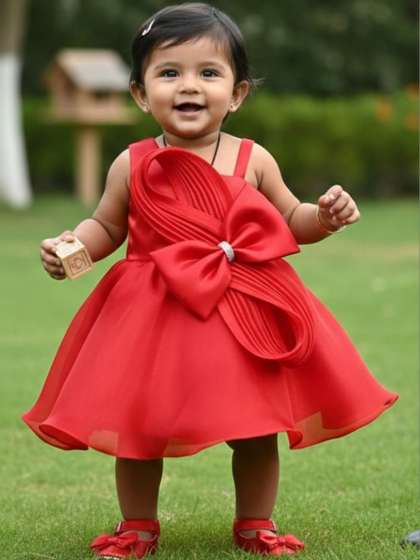 Lagorii Girls Self
                      Design Fit & Flare Dress