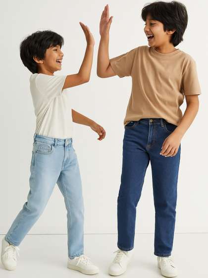 TALES & STORIES
                      Pack Of 2 Boys Slim Fit Light Fade Stretchable
                      Jeans