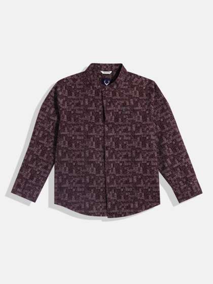 Allen Solly Junior Boys
                    Pure Cotton Abstract Printed Casual Shirt