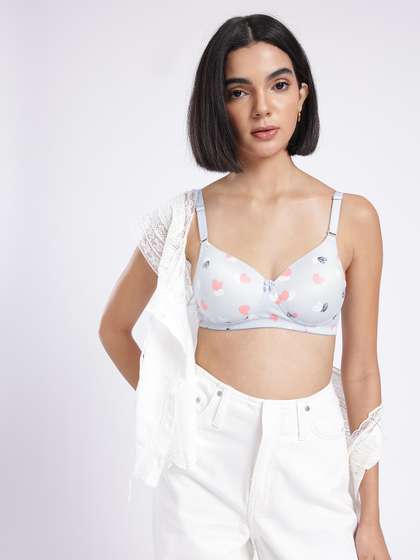 DressBerry Printed
                          Everyday Bra - Lightly Padded Non-Wired Full
                          Coverage