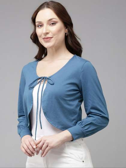 Style Quotient Women
                        Crop Tie-Up Shrug