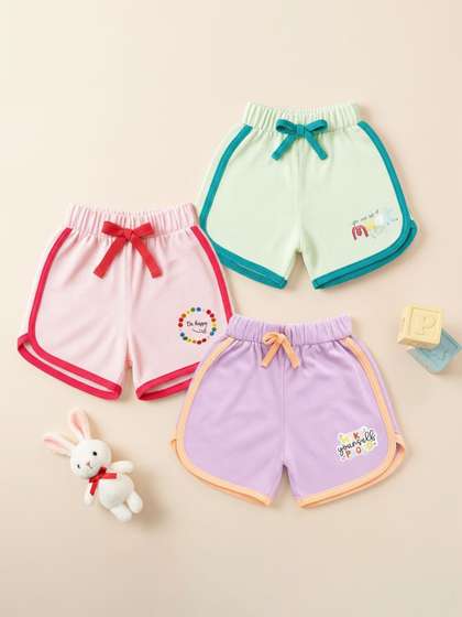 CERABI Kids Pack Of 3
                    High-Rise Regular Shorts
