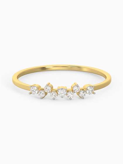 GIVA 14 Kt Diamond
                          Studded Gold Ring - 0.72 g