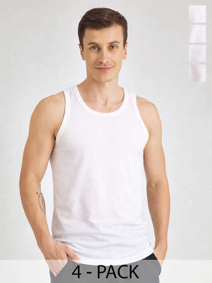 Pepe Jeans Pack Of 4
                        Pure Cotton Sleeveless Innerwear Vests
                        CLV01-02-White4