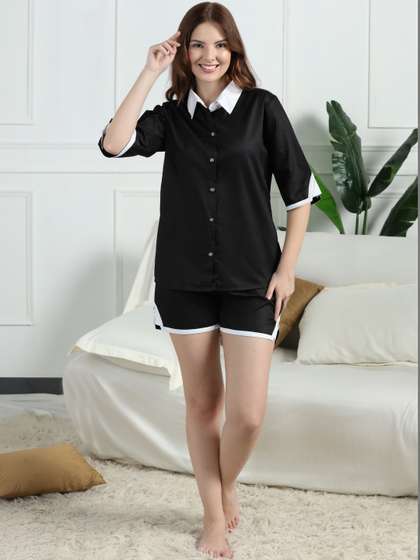 House of Comfort
                        Women Colourblocked Night suit