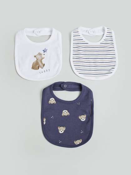 Juniors by Babyshop Pack
                    Of 3 Printed Bibs