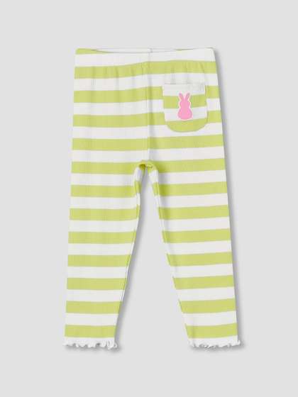 Juniors by Babyshop
                    Girls Striped Ankle Cotton Length Leggings