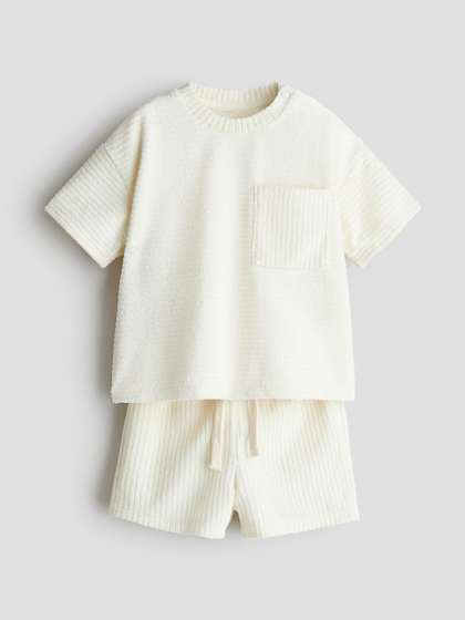 H&M 2-Piece Ribbed
                      Terry Set