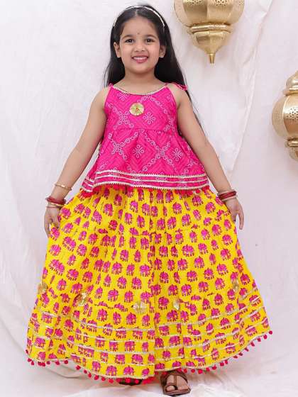BownBee Girls
                    Embellished Ready to Wear Lehenga &