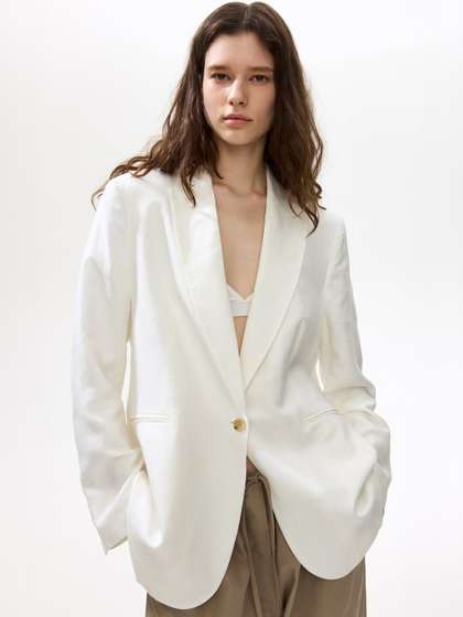 H&M Linen-Blend
                      Blazer