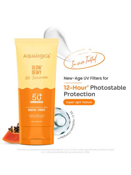 Aqualogica Glow+
                        Dewy Lightweight & Hydrating Sunscreen with
                        SPF50 & PA+ - 80 g