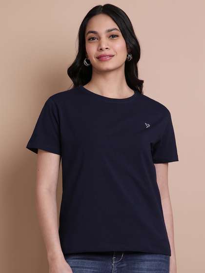 TWIN BIRDS Women
                        Deep Navy Easy T-shirt