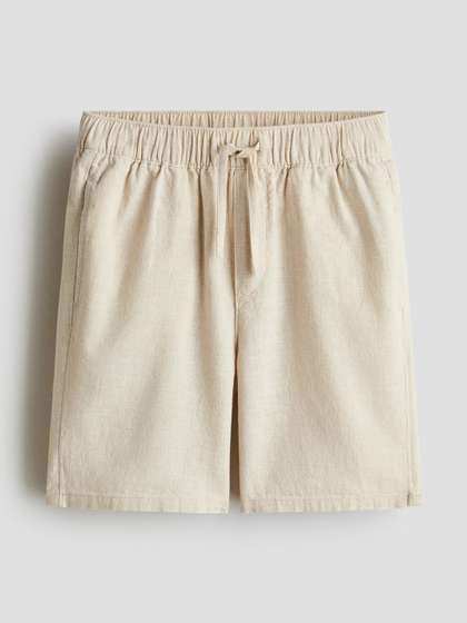H&M Boys Linen-Blend
                    Drawstring Shorts
