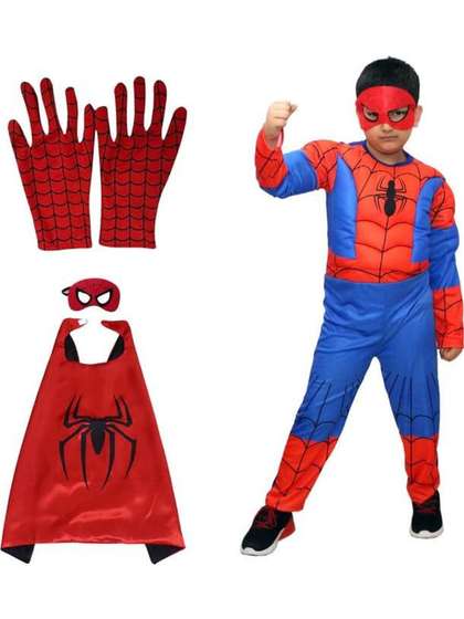 Kaku Fancy dresses Boys
                    Printed Round Neck Jumpsuit With Gloves & Robe