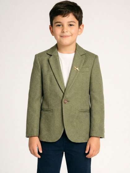Ridokidz Boys Notched
                    Lapel Single-Breasted Blazers