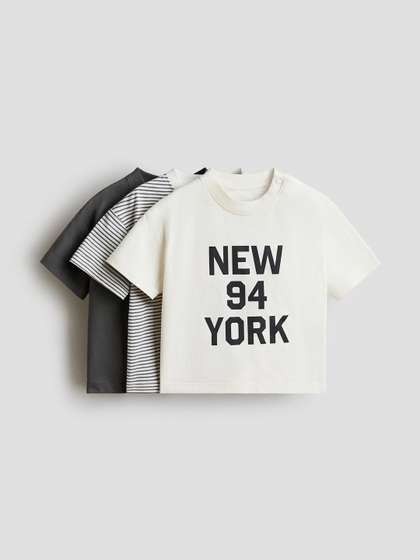 H&M Boys 3-Pack
                      Cotton T-shirts