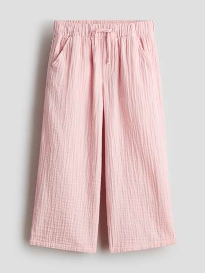 H&M Cotton Muslin
                    Drawstring Trousers
