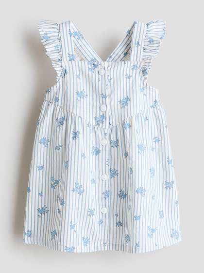 H&M Flounce-trimmed cotton dress