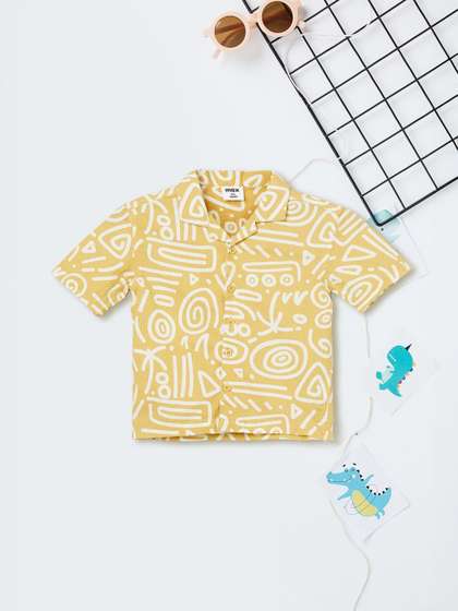 max Boys Printed
                      Resort Collar Shirts