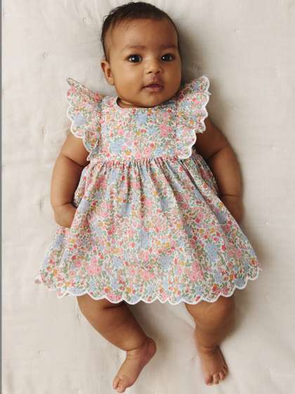 H&M Girls
                      Frill-Trimmed Bodysuit Dress