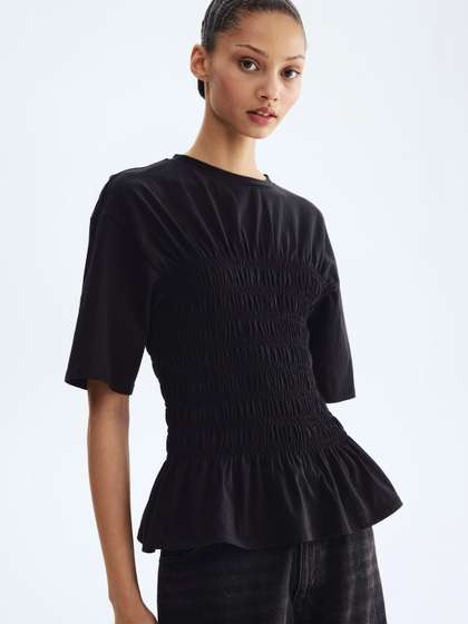 H&M Smocked
                          T-Shirt