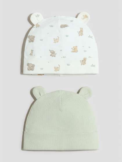 H&M 2-pack ribbed
                      Ear-Detail Beanies