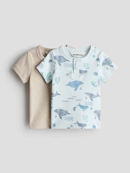 H&M 2-pack Cotton
                    Henley Tops