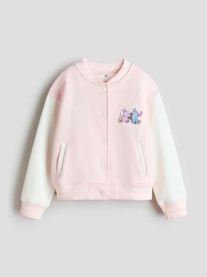 H&M Motif-Detail
                    Sweatshirt Baseball Jacket