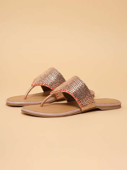 ERIDANI Women
                        Embellished T-Strap Flats