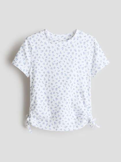 H&M Girls
                    Drawstring-Detail Cotton Top