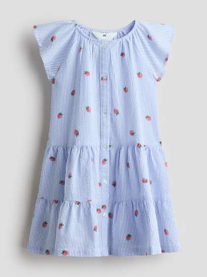 H&M Tiered
                    Seersucker Dress