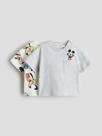 H&M Pack Of 2
                    Printed Pure Cotton T-Shirts