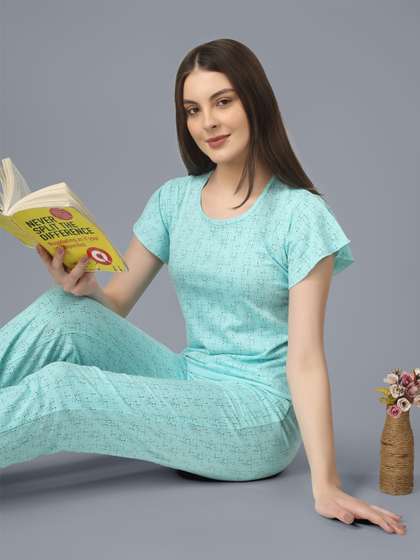 Plus Size Women
                        Printed Night suit