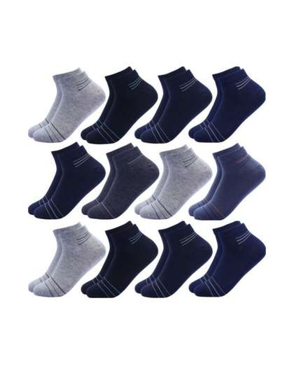 akeet trend Unisex
                    Cotton Assorted Striped Ankle Length Socks
