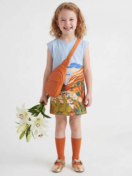 United Colors of
                    Benetton Print Sheath Midi Dress