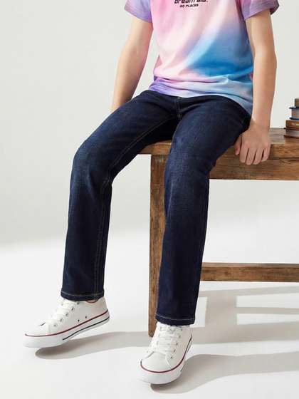 United Colors of
                    Benetton Boys Slim Fit Mid-Rise Jeans