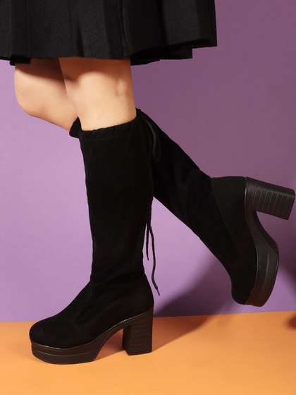 DressBerry Women
                          Round Toe Slip-On Slouchy Boots