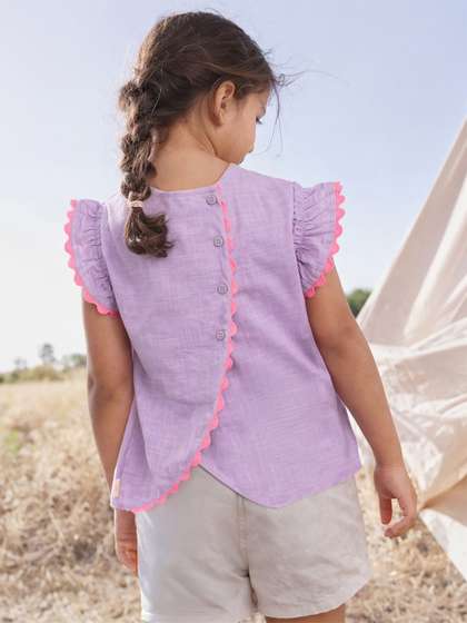 Somersault Purple
                      Solid Round Neck Sleeveless Top