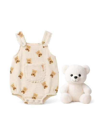 Haboo Girls Printed
                    Cotton Romper
